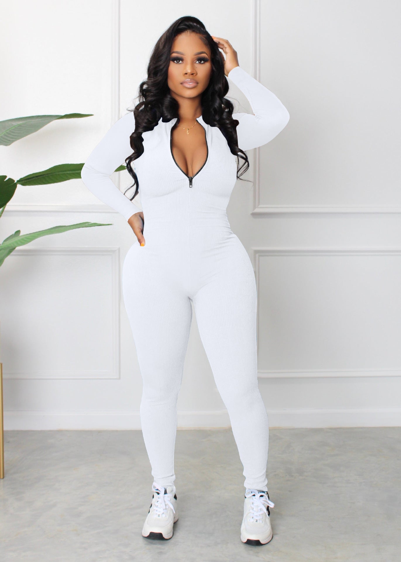 Zip & Grip Ribbed Jumpsuit – Bullish Athleisure Bodycon Classic