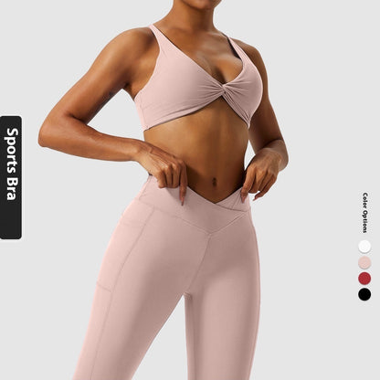 TwistFit Cross-Back Sports Bra – Bullish Flex & Flow Series