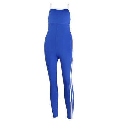 SculptLine Sports Jumpsuit – Bullish Contrast Stripe Performance Fit