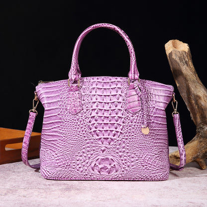 👜 Bold Luxe: Crocodile-Embossed Gradient Handbag with Convertible Strap