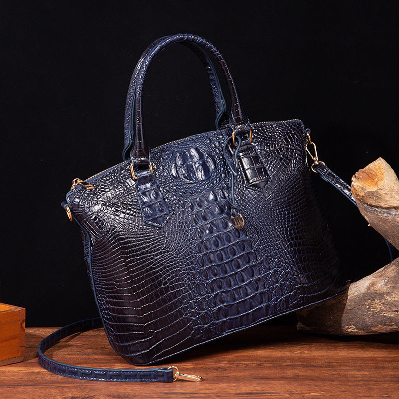 👜 Bold Luxe: Crocodile-Embossed Gradient Handbag with Convertible Strap