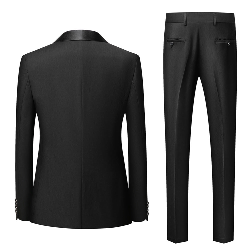 Men's Business Casual 3-Piece Suit – Slim Fit Wedding & Groom Tuxedo Set