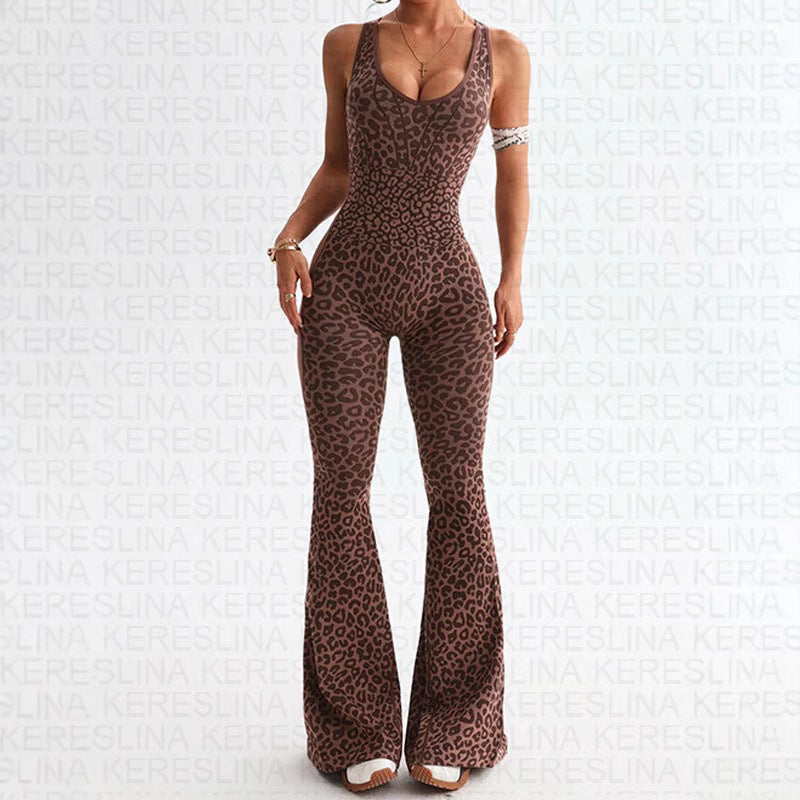 Wild Instinct Leopard Jumpsuit – Bullish Fierce & Flared Edition