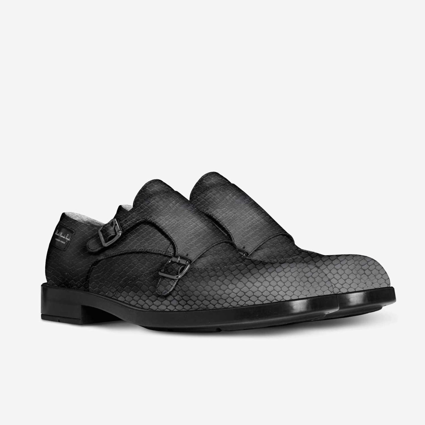 🐍 Black Mamba Royale Italian Monk Strap Shoes – Limited Edition Design