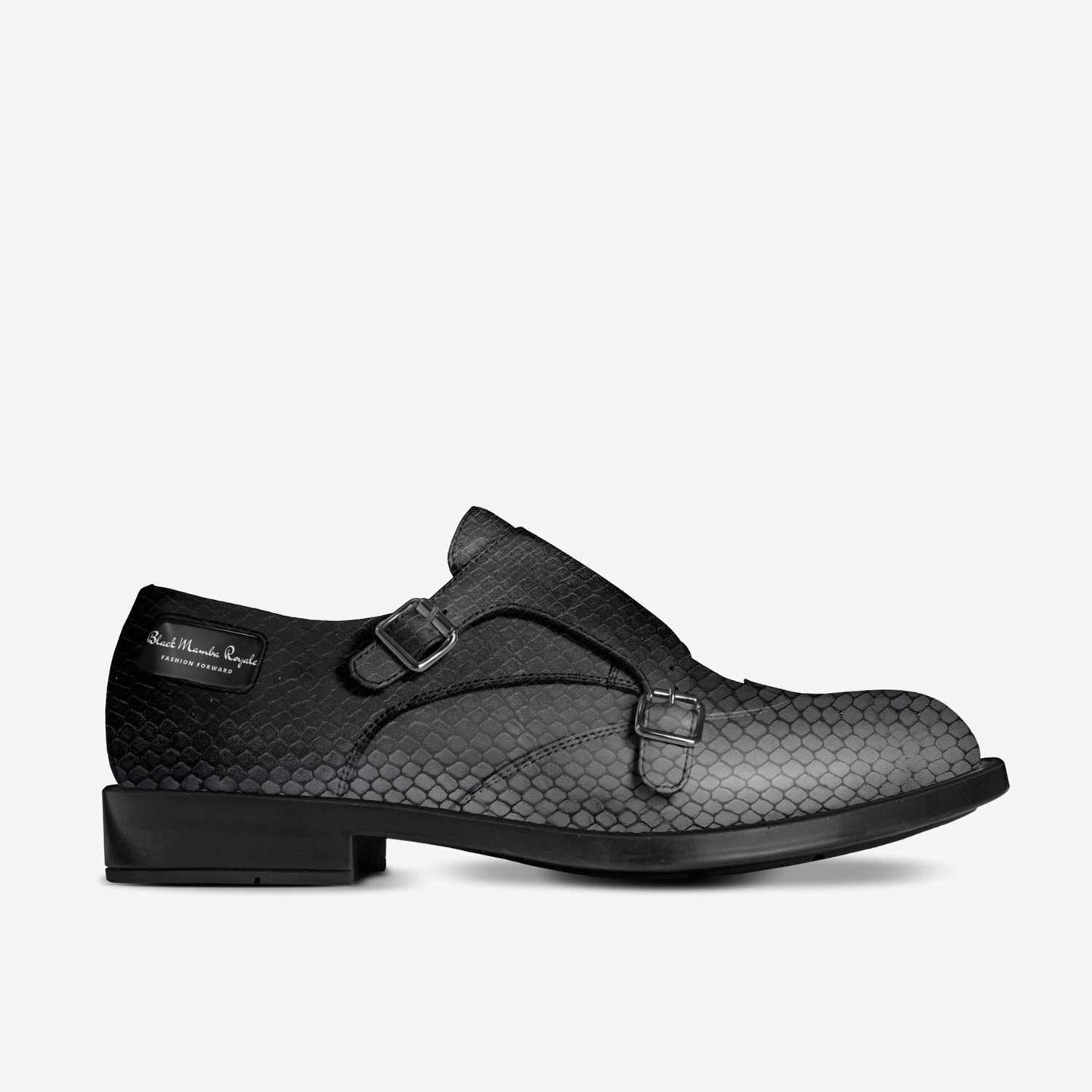 🐍 Black Mamba Royale Italian Monk Strap Shoes – Limited Edition Design