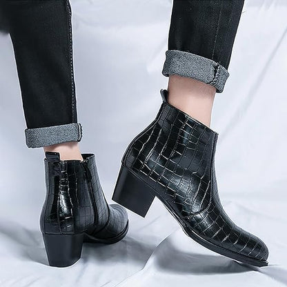 🥾 Trendy British Casual Leather Boots – Side Zip Microfiber Ankle Shoes