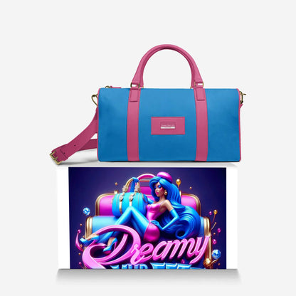 Dreamy Smur-fette Luxe Travel Bag – Italian-Made Designer Weekender