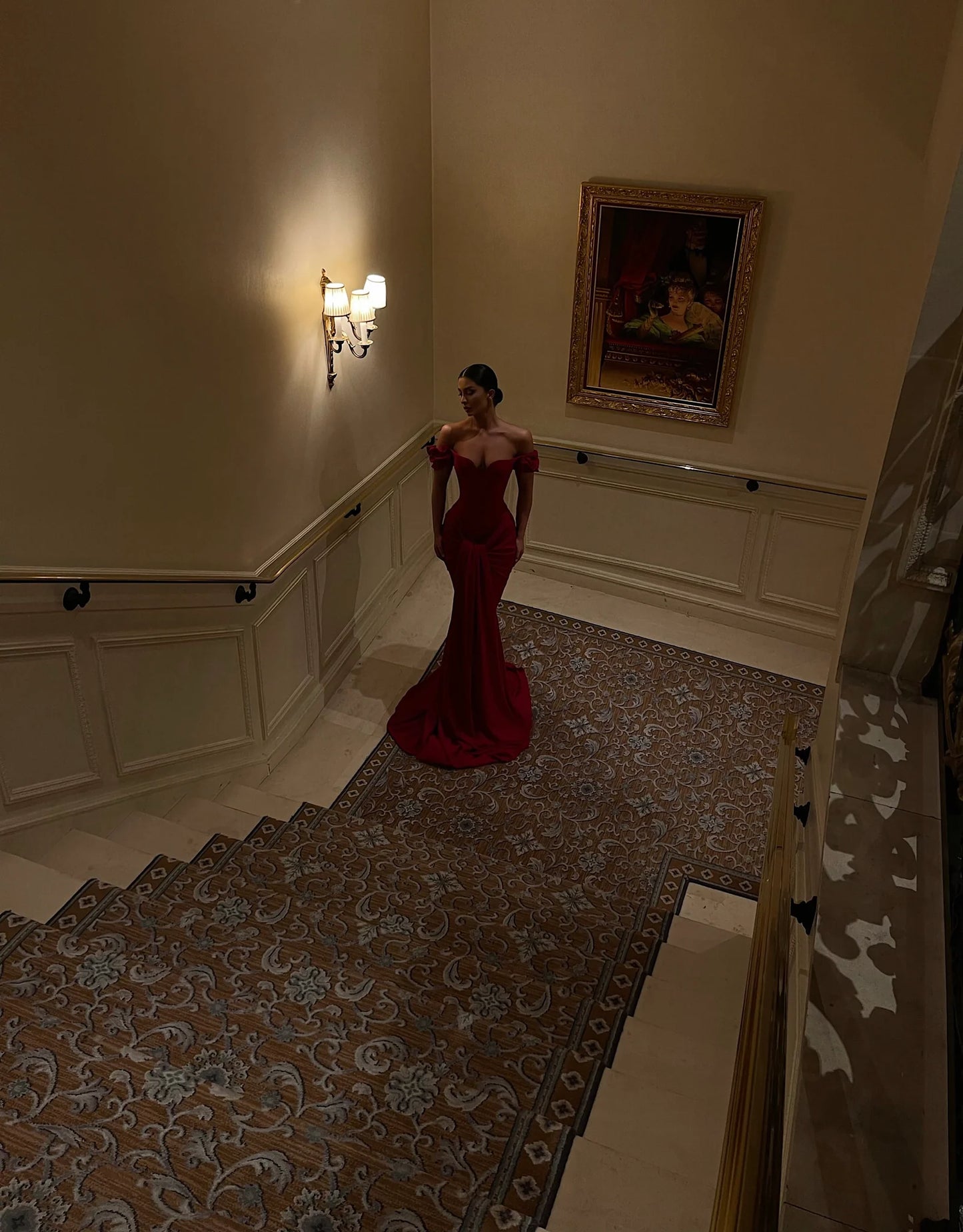 Elegant Off-Shoulder V-Neck High Waist Bodycon Dress for Women