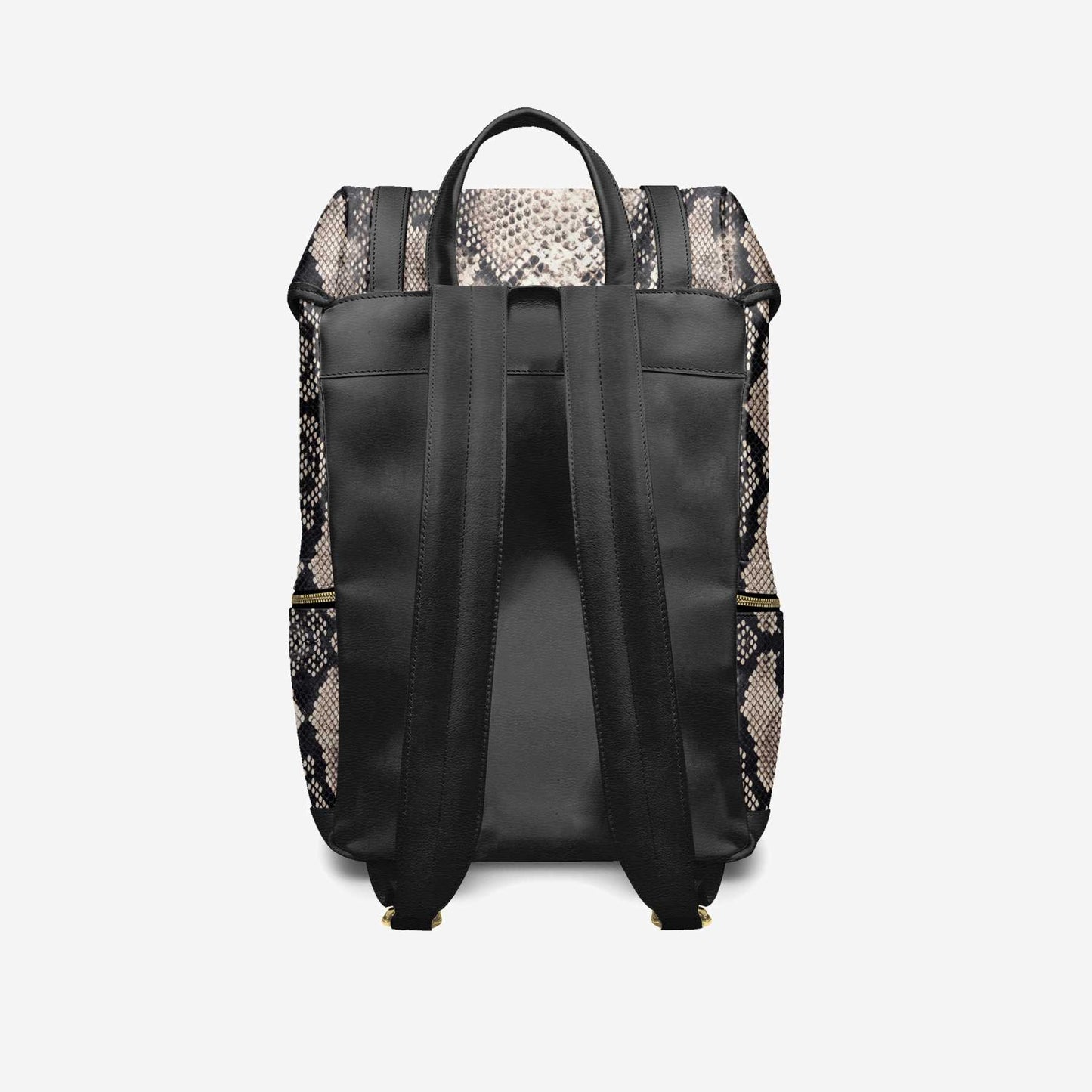 🎒 King Cobra Italian Leather Backpack – Luxe Python Print Travel Edition