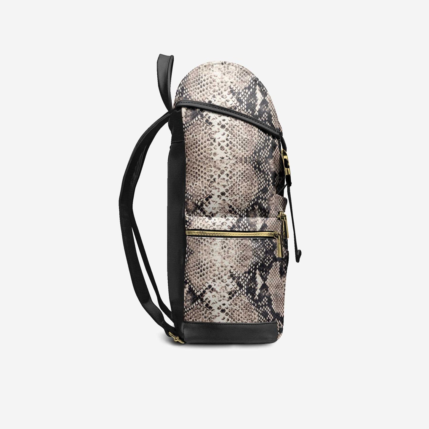 🎒 King Cobra Italian Leather Backpack – Luxe Python Print Travel Edition