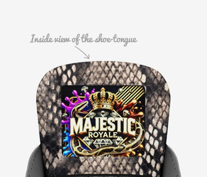 👑 Majestic Royale Spike Sneakers – Italian Low Tops with Gold Stud Detail