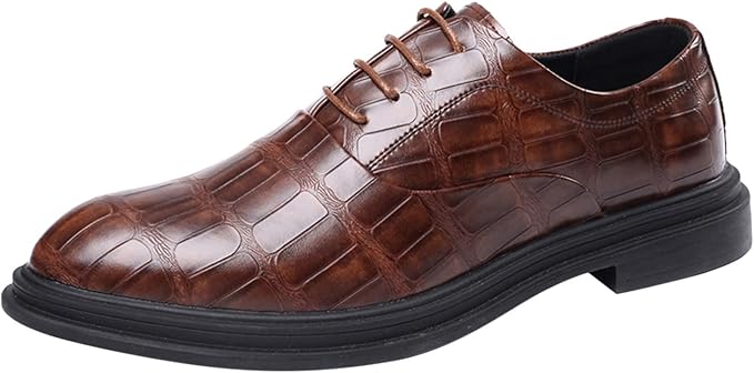 Men’s Height Boost Business Shoes – PU Leather Formal Dress Footwear