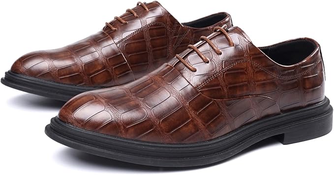 Men’s Height Boost Business Shoes – PU Leather Formal Dress Footwear