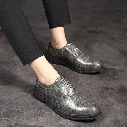 Men’s Height Boost Business Shoes – PU Leather Formal Dress Footwear