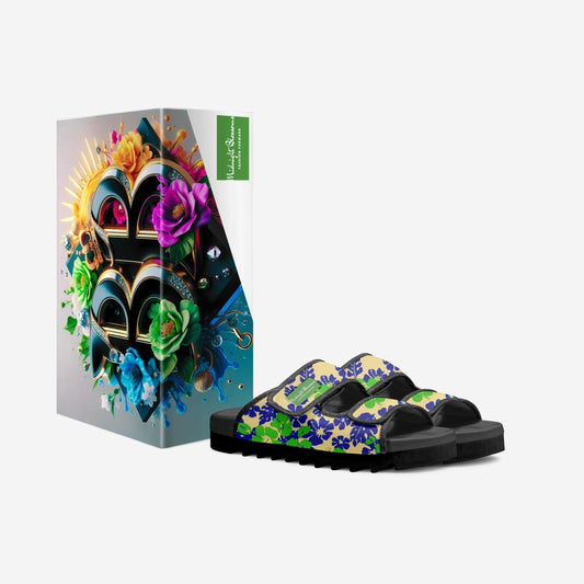 Midnight Blossoms Luxury Sandal – Italian Double Stripe Limited Edition