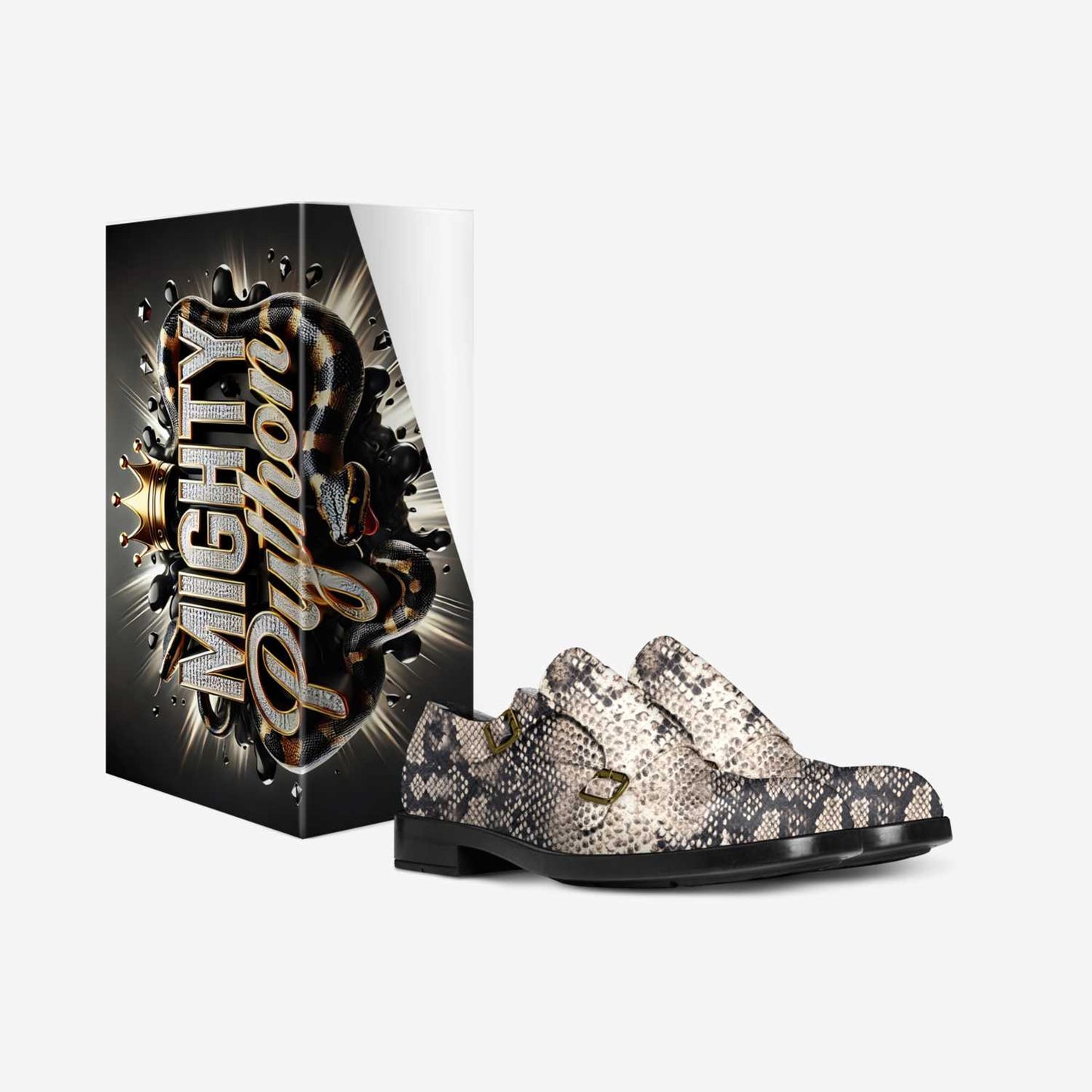 🐍 Mighty Python Italian Monk Strap Shoes – Limited Edition Collector’s Pair