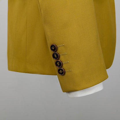 🤵 Men's Two-Piece Slim Fit Wedding Suit – Two-Button Linen Blazer & Pants Set