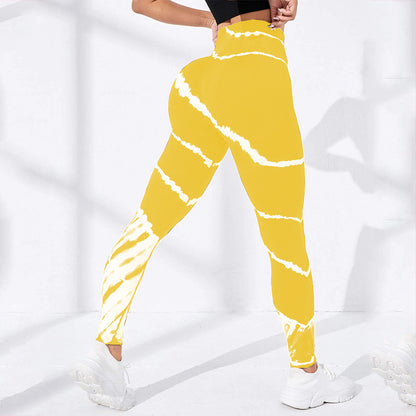 Tie-Dye Seamless Hip-Lifting Yoga Pants – High Waist Athletic Leggings
