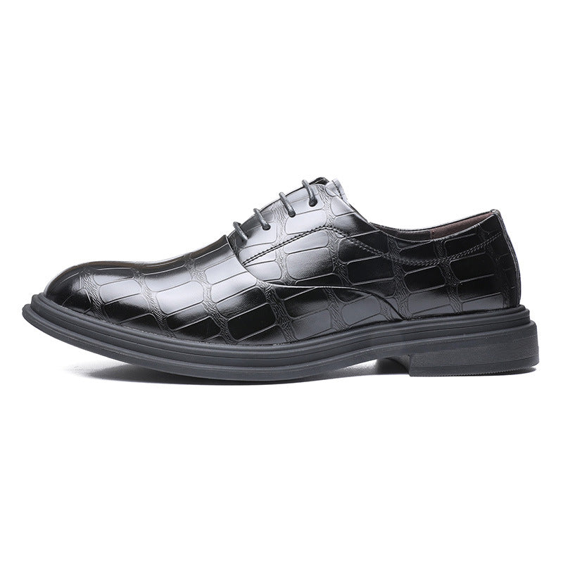 Men’s Height Boost Business Shoes – PU Leather Formal Dress Footwear
