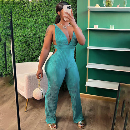 Bold Elegance Sleeveless High-Waist Bodycon Jumpsuit