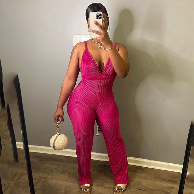 Bold Elegance Sleeveless High-Waist Bodycon Jumpsuit