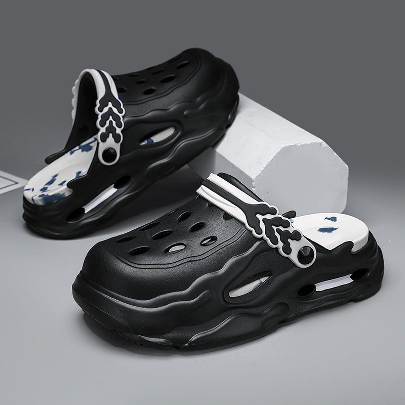 Unisex EVA Closed-Toe Hole Slippers – Non-Slip, Breathable & Height-Boosting