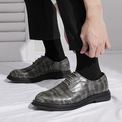 Men’s Height Boost Business Shoes – PU Leather Formal Dress Footwear