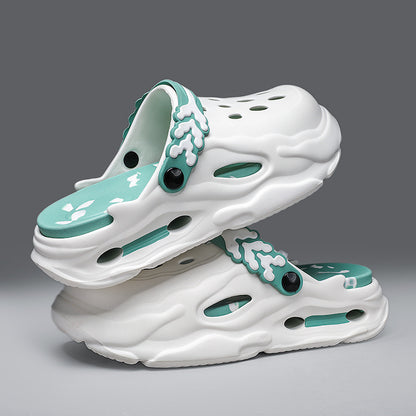 Unisex EVA Closed-Toe Hole Slippers – Non-Slip, Breathable & Height-Boosting