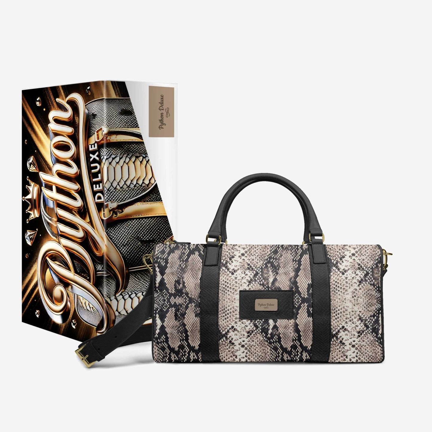 Python Deluxe Travel Bag – Italian Leather Duffel, Limited Edition