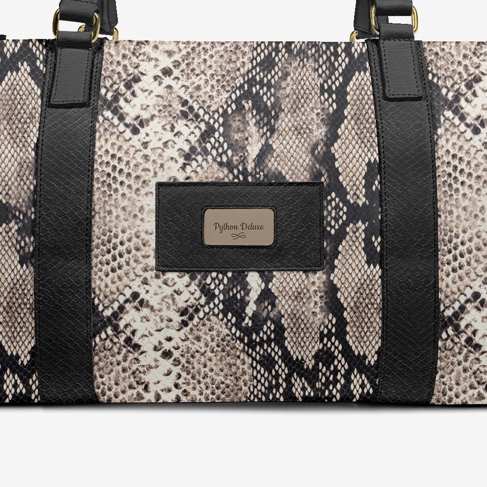 Python Deluxe Travel Bag – Italian Leather Duffel, Limited Edition