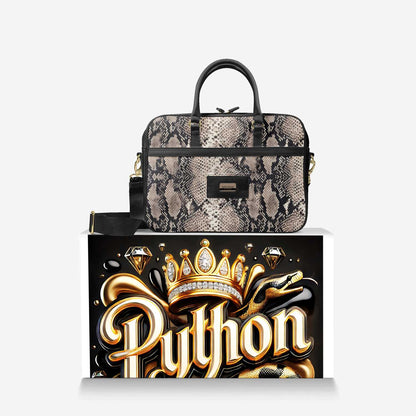 🐍Python Prestige Luxury Work Bag – Italian Leather Laptop Briefcase