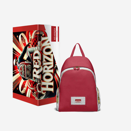 🎒 Red Horizon – Limited Edition Multi-Pocket Designer Luxe Backpack | Handcrafted in Italy by Bullish Boutique