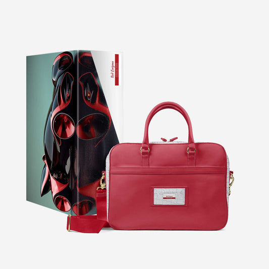 👜 Red Enigma – Limited Edition Designer Luxury Urban Work Bag | Handmade in Italy by Bullish Boutique