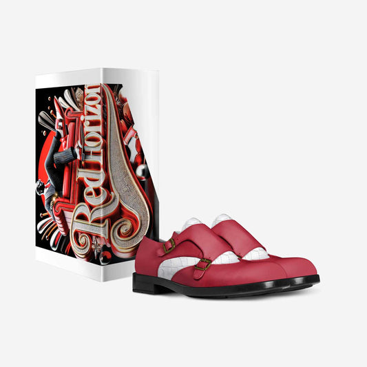 🔥 Red Horizon – Limited Edition Italian Monk Strap Shoe | Handcrafted by Bullish Boutique