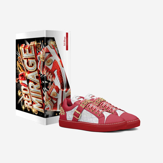 🔥 Red Mirage – Limited Edition Spike Fashion Low Top by Bullish Boutique