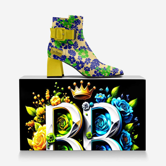 Regal Blossom Belted Heel Boots – Italian High Top Limited Edition