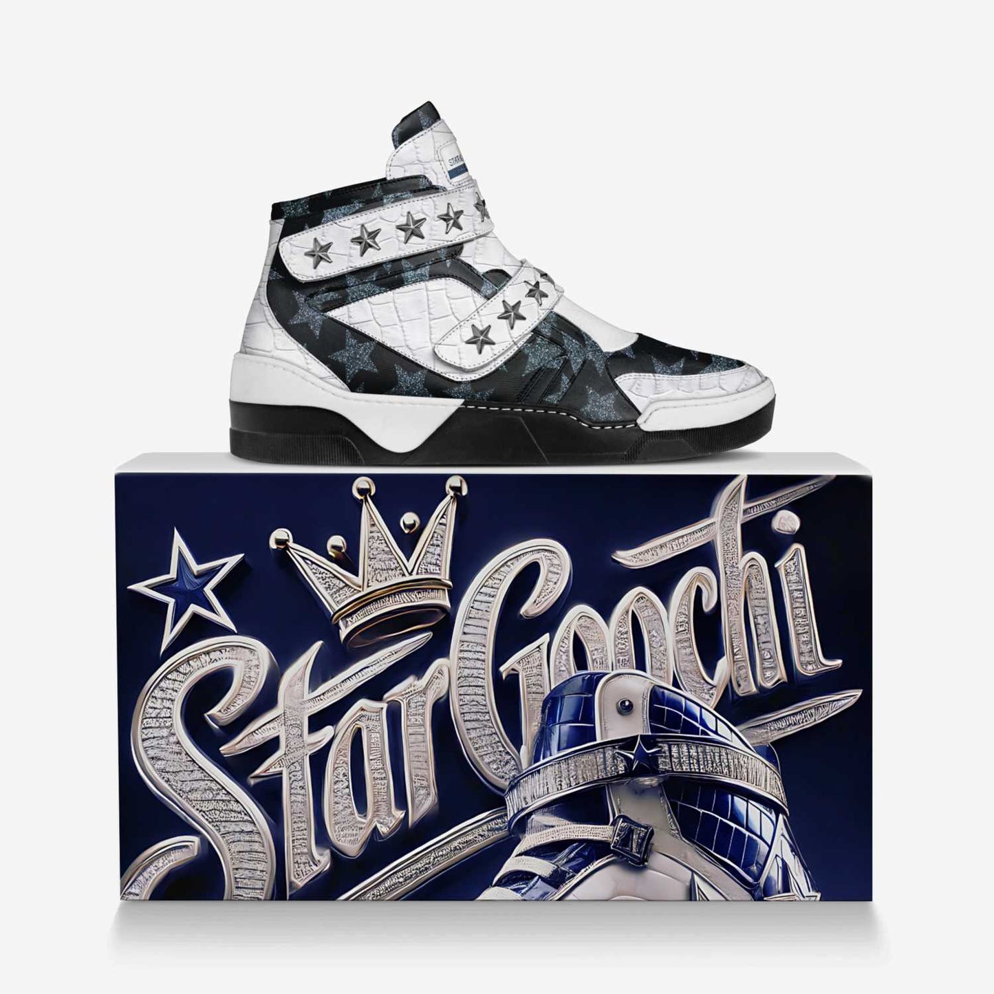 STARGOOCHI Fashion Stars Hi Top Sneakers – Limited Edition Italian Luxury