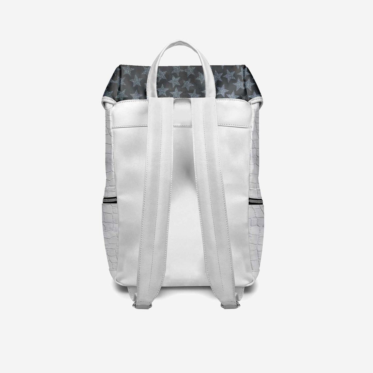 STARBORN Modern Travel Luxe Backpack – Limited Edition Handmade in Italy | Designer Star Print Leather Backpack