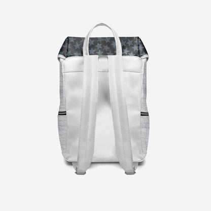 STARBORN Modern Travel Luxe Backpack – Limited Edition Handmade in Italy | Designer Star Print Leather Backpack