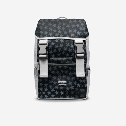 STARBORN Modern Travel Luxe Backpack – Limited Edition Handmade in Italy | Designer Star Print Leather Backpack