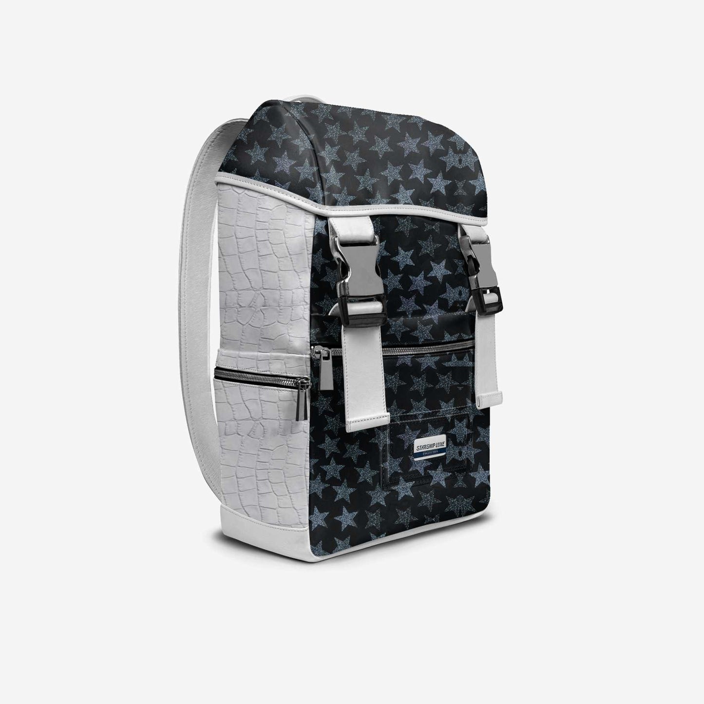 STARBORN Modern Travel Luxe Backpack – Limited Edition Handmade in Italy | Designer Star Print Leather Backpack