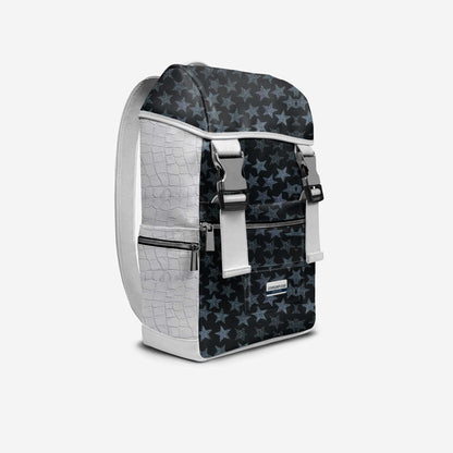 STARBORN Modern Travel Luxe Backpack – Limited Edition Handmade in Italy | Designer Star Print Leather Backpack