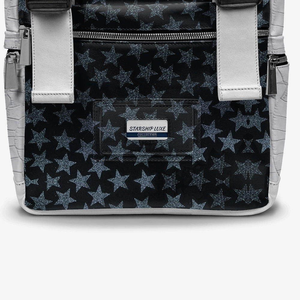STARBORN Modern Travel Luxe Backpack – Limited Edition Handmade in Italy | Designer Star Print Leather Backpack