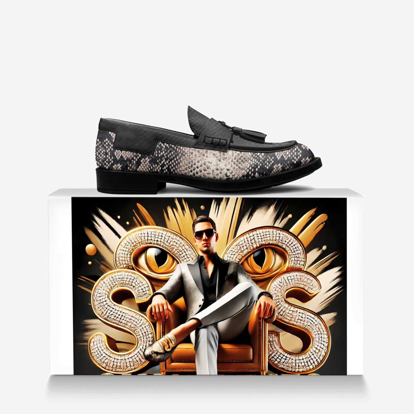 🐍 Snake Eyes Tassel Loafers – Italian Leather Slip-Ons, Limited Edition