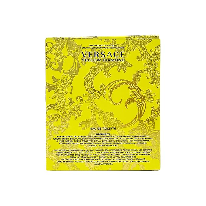 Versace Yellow Diamond Eau De Toilette 3 oz – Radiant, Luxurious Floral Fragrance