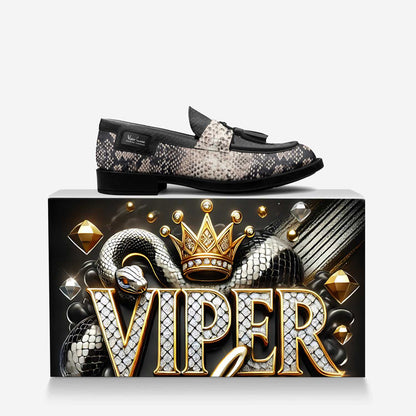 🐍 Viper Luxe Italian Tassel Loafers – Limited Edition Designer Slip-Ons