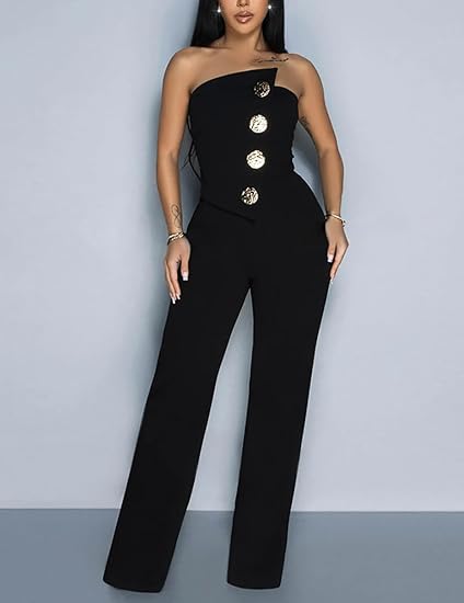 Asymmetric Hem Jumpsuit – Bold Stitch Detail One-Piece in Vibrant Hues