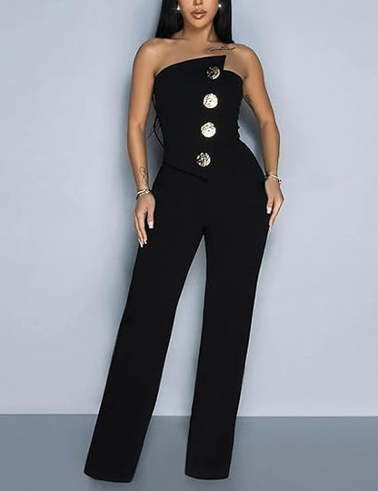 Asymmetric Hem Jumpsuit – Bold Stitch Detail One-Piece in Vibrant Hues