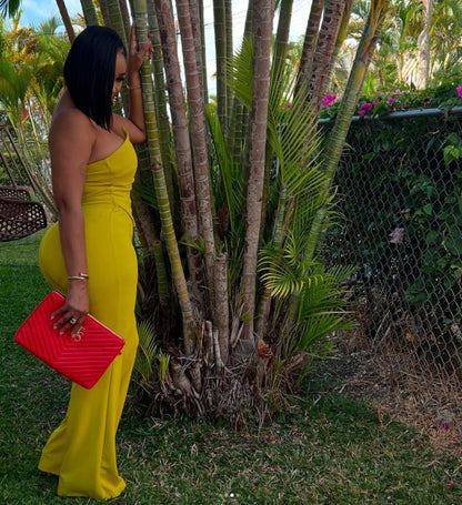 Asymmetric Hem Jumpsuit – Bold Stitch Detail One-Piece in Vibrant Hues