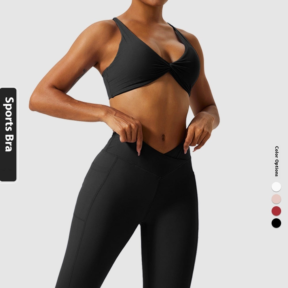 TwistFit Cross-Back Sports Bra – Bullish Flex & Flow Series